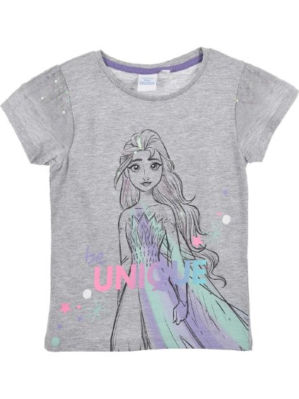 Sivé dievčenské tričko Disney Frozen