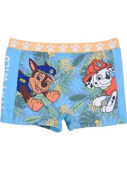 Modré vzorované chlapčenské plavky Paw Patrol