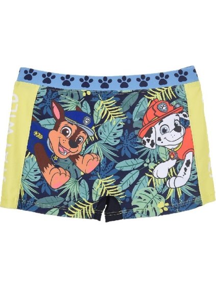 Zelené vzorované chlapčenské plavky Paw Patrol