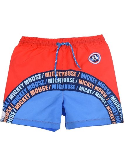 Modro-červené chlapčenské plavky Mickey Mouse