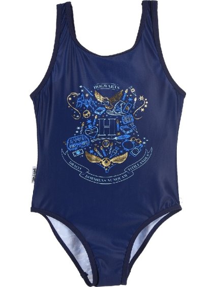Tmavomodré jednodielne plavky Harry Potter