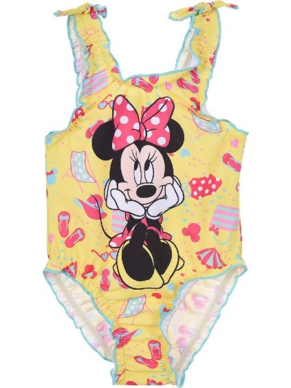 Žlté jednodielne plavky Disney Baby Minnie Mouse