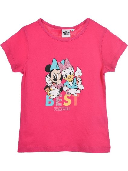 Ružové dievčenské tričko s potlačou Disney Minnie Mouse