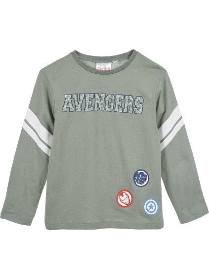 Zelené chlapčenské tričko s dlhým rukávom Marvel Avengers
