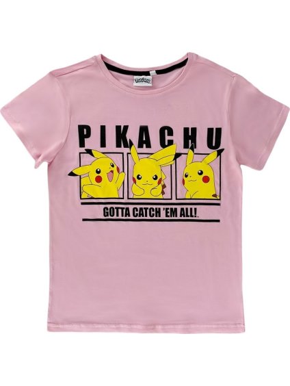 Ružové dámske tričko Pikachu Pokemon