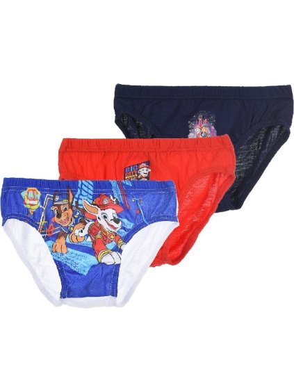 Trojbalenie chlapčenských slipov Paw Patrol - modrá/červená/tmavo modrá