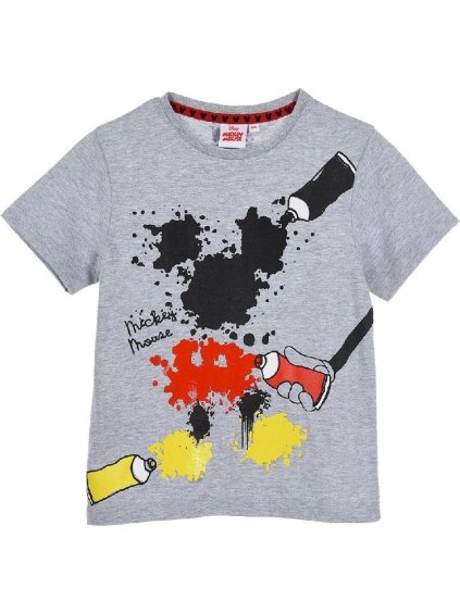 Sivé tričko s krátkym rukávom Mickey Mouse Disney