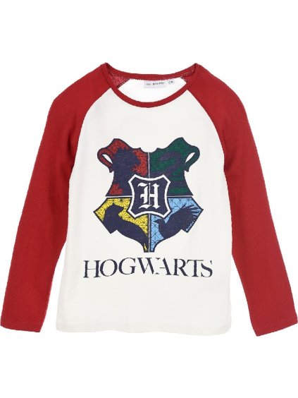 Biele tričko s vínovými rukávmi Harry Potter