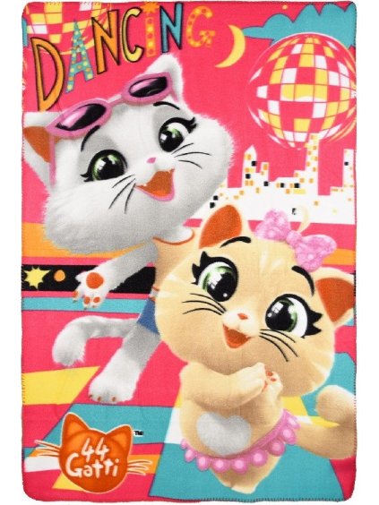 44 Gatti Ružová fleecová deka - 100x150 cm