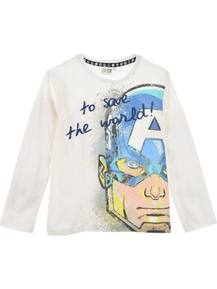 Smotanové tričko s dlhým rukávom Captain America