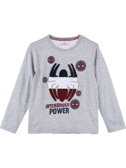 Sivé tričko s dlhým rukávom Spider-Man