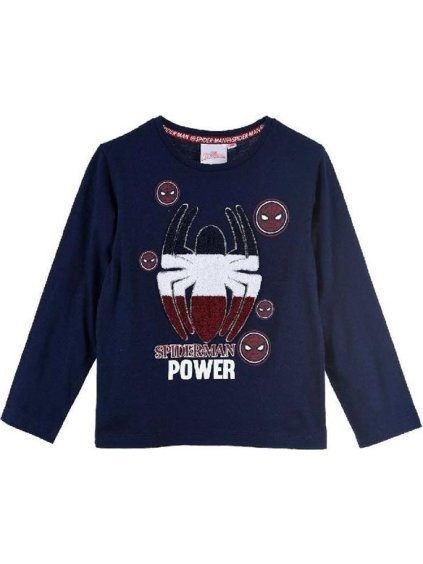 Tmavomodré tričko s dlhým rukávom Spider-Man