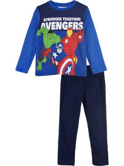 Modré chlapčenské dlhé pyžamo Avengers