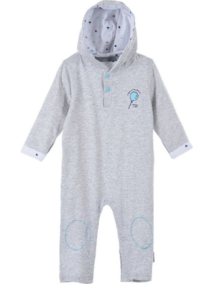 Šedý detský overal