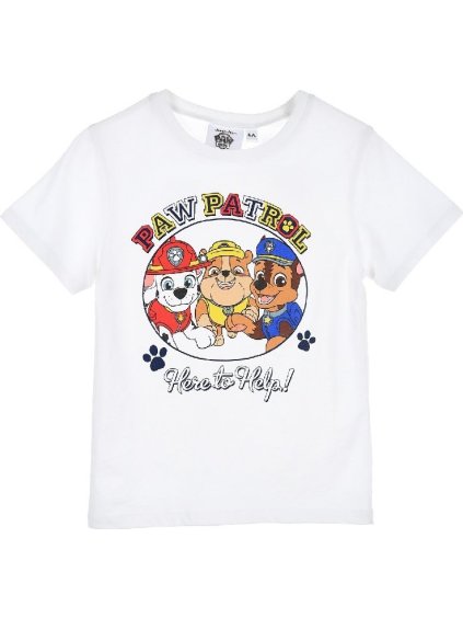 Biele chlapčenské tričko Paw Patrol