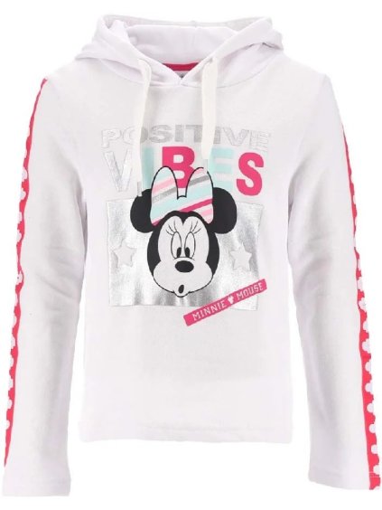 Biela dievčenská mikina Minnie Mouse