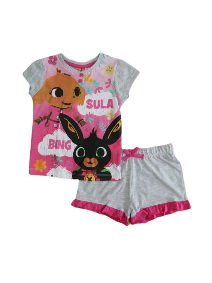 Svetlosivé dievčenské pyžamo Bing