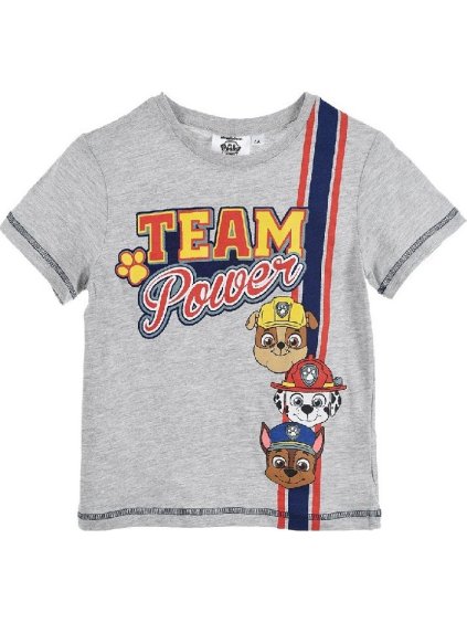 Paw Patrol Marshall Chase Rubble šedé chlapčenské tričko