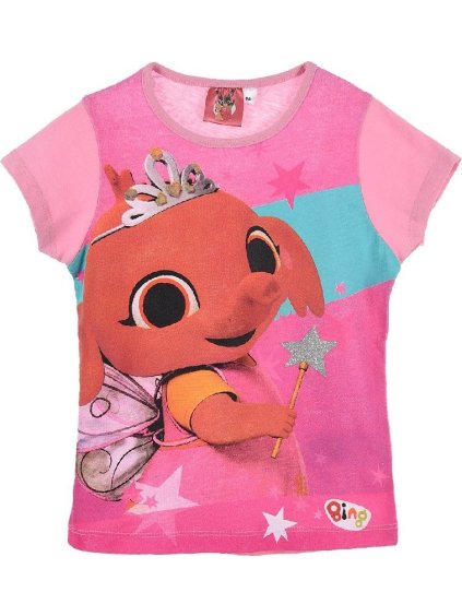Bing ružové dievčenské tričko
