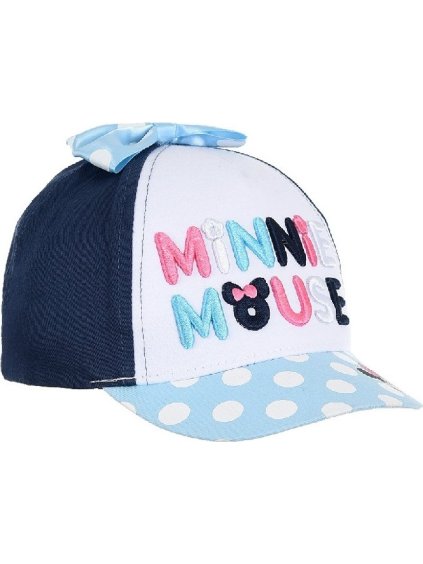 Bielo-modrá dievčenská šiltovka Minnie Mouse