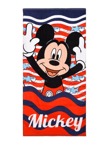 Mickey Mouse červená plážová osuška