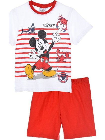Mickey Mouse červeno-biele chlapčenské pyžamo