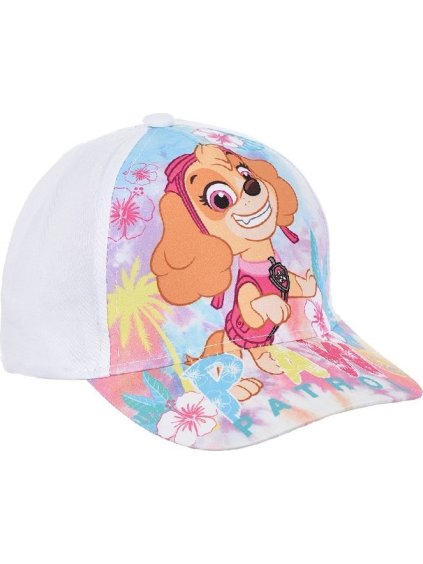 Paw Patrol Skye biela dievčenská šiltovka s potlačou