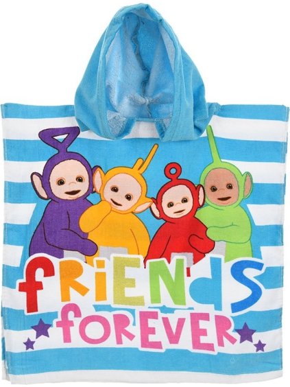 Modré plážové pončo s kapucňou Teletubbies