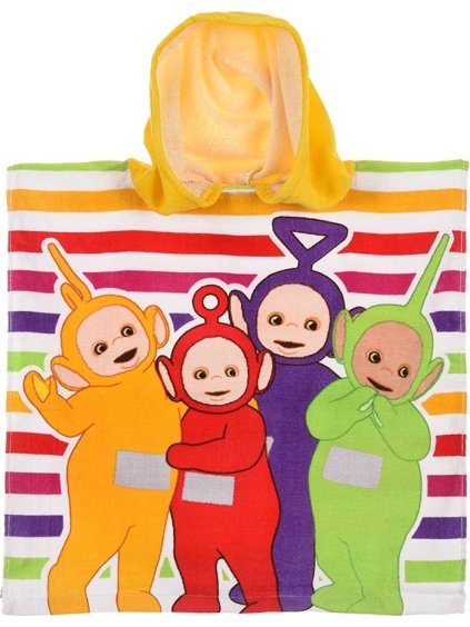 Farebné plážové pončo s kapucňou Teletubbies