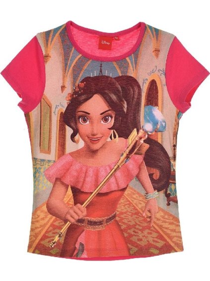 Elena from Avalor ružové dievčenské tričko s potlačou