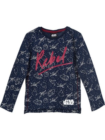 Star Wars tmavomodré chlapčenské tričko s potlačou