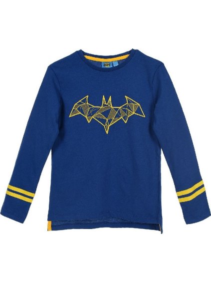 Batman tmavomodré chlapčenské tričko s dlhým rukávom