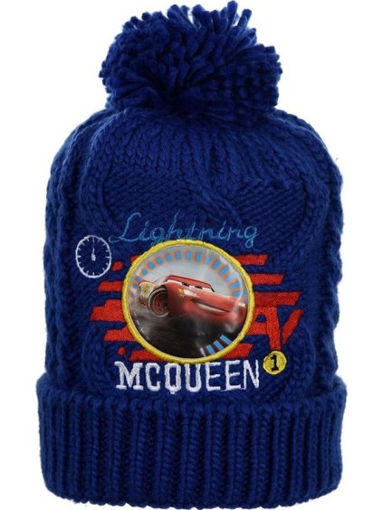 Disney Cars modrá chlapčenská čiapka s brmbolcom
