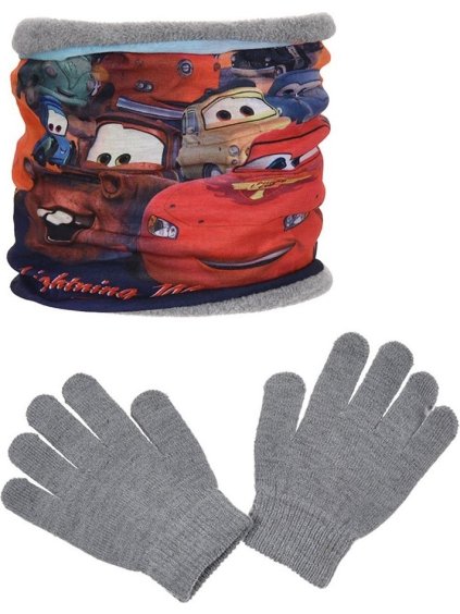 Disney Cars sivý nákrčník rukavice