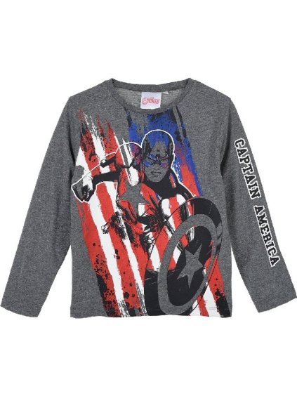 Kapitán Amerika - sivé chlapčenské tričko