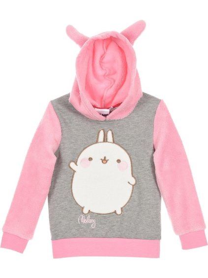 Mölang - sivo-ružová dievčenská mikina