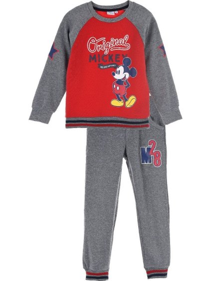 Mickey Mouse - sivo-červená chlapčenská tepláková súprava