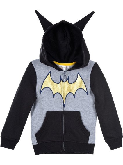 DC Super Hero Girls - Čierno-sivá dievčenská mikina