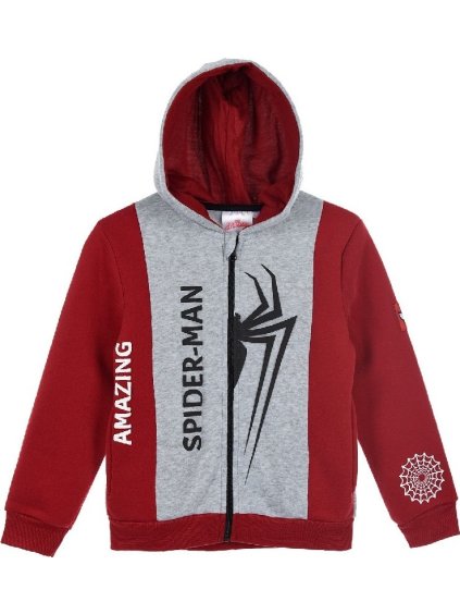 Spider-Man - Červeno-sivá chlapčenská mikina