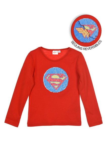Červené dievčenské tričko Super Hero