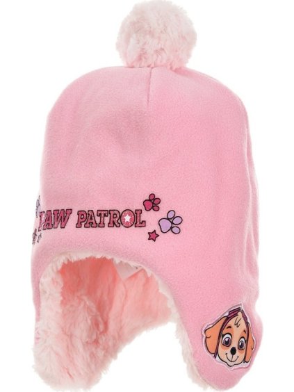 Tlapková patrola - Dievčenská ružová čiapka s brmbolcom