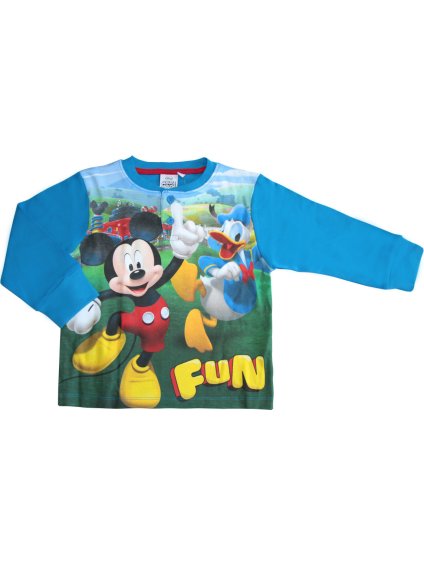 Mickey Mouse a Káčer Donald modré chlapčenské pyžamo