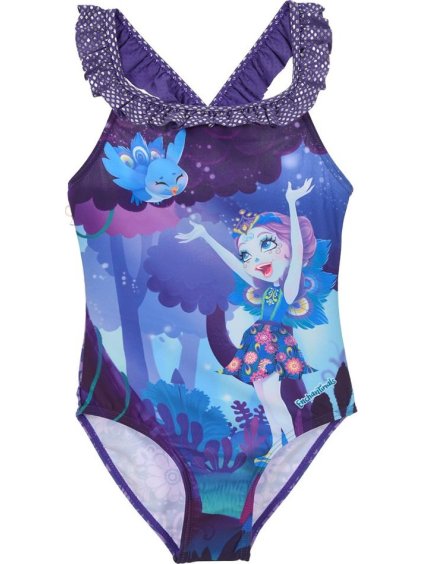 Enchantimals - fialové dievčenské plavky