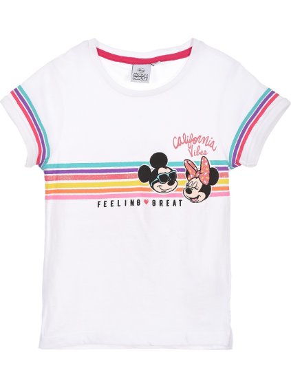 Disney Minnie Mouse dievčenské biele tričko