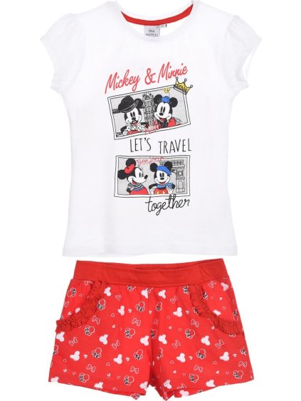 Minnie mouse dievčenský bielo-červený set