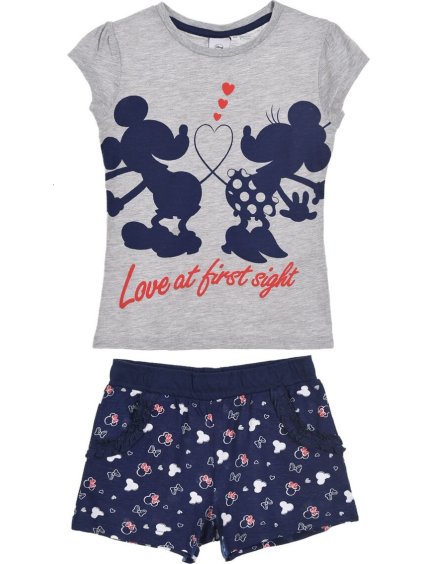 Minnie Mouse dievčenský sivo-modrý set
