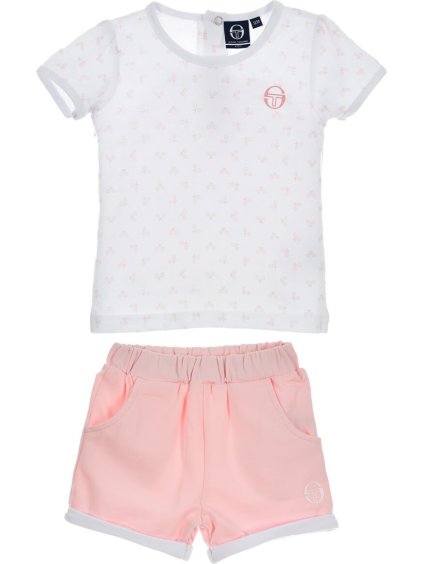 Sergio Tacchini bielo-ružový dievčenský komplet