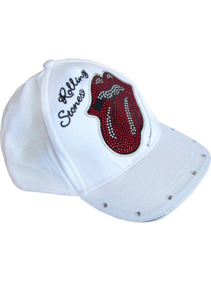 Rolling Stones biela dievčenská šiltovka