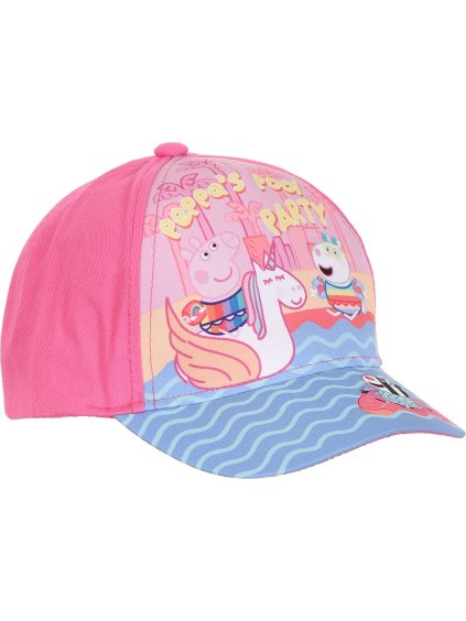 Ružová dievčenská šiltovka Prasiatko Pepa