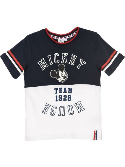 Mickey Mouse čierno-biele chlapčenské tričko